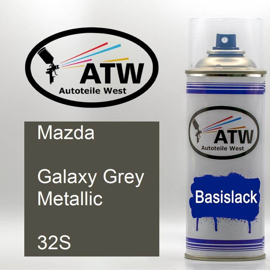 Mazda, Galaxy Grey Metallic, 32S: 400ml Sprühdose, von ATW Autoteile West.